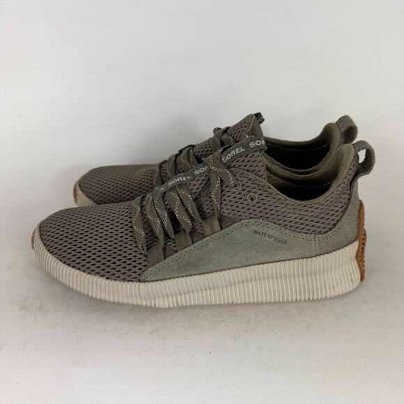 Sorel Out N About Athletic Shoes Womens 6.5 Olive Green Mesh Low Top Sneakers - Picture 6 of 11